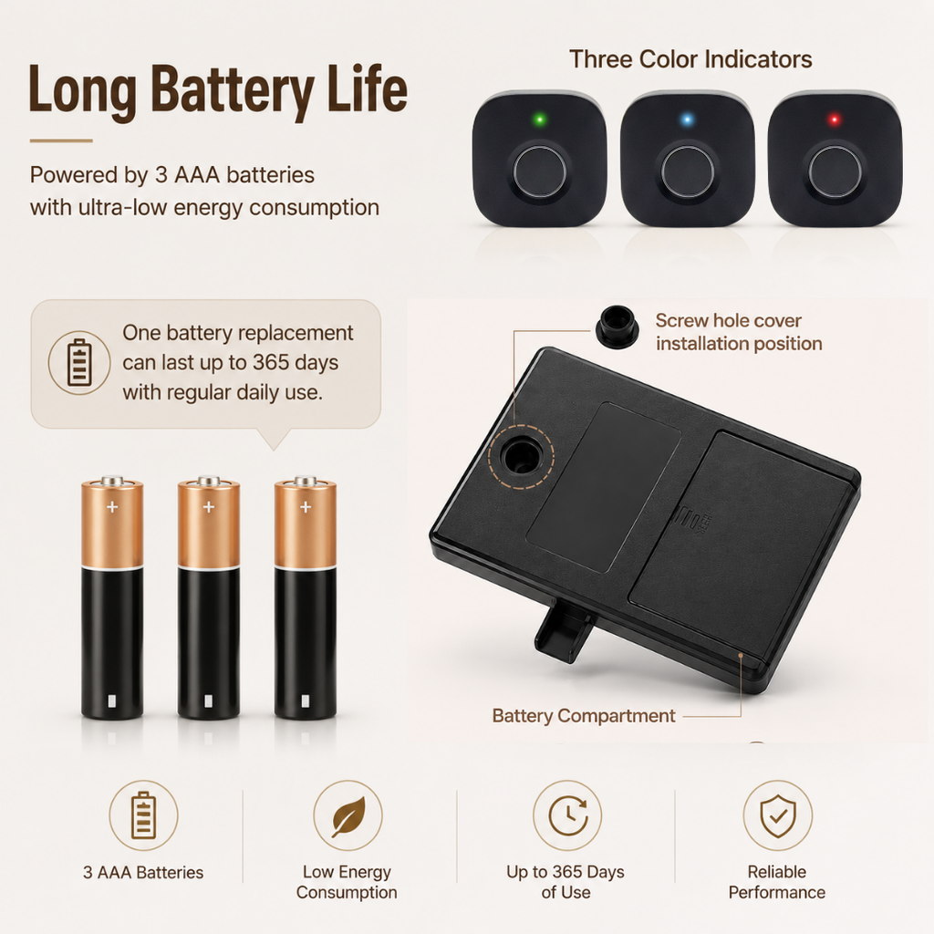 Digital Furniture Smart Locks (Clove) Black