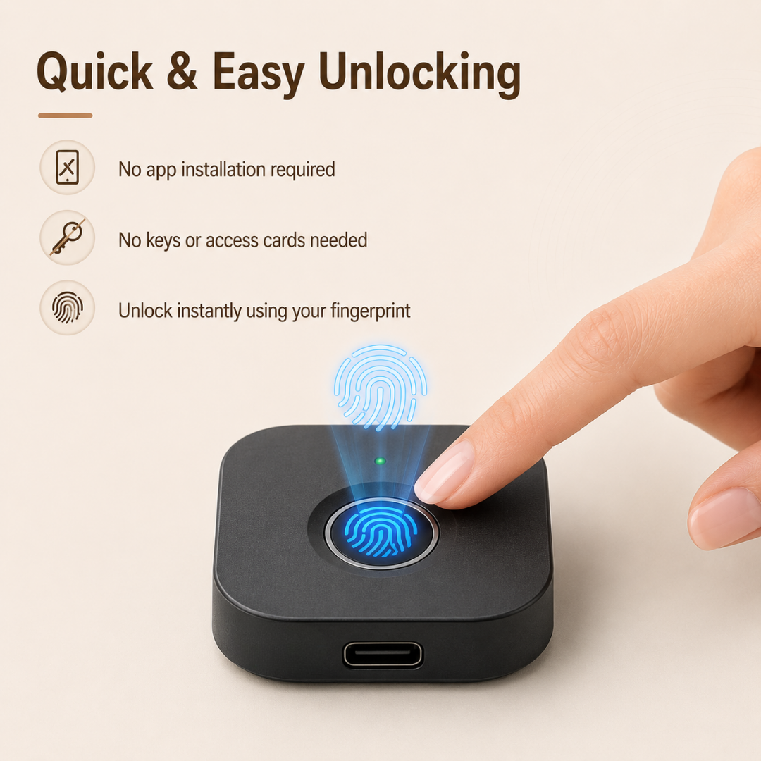 Digital Furniture Smart Locks (Clove) Black