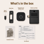 Digital Furniture Smart Locks (Clove) Black