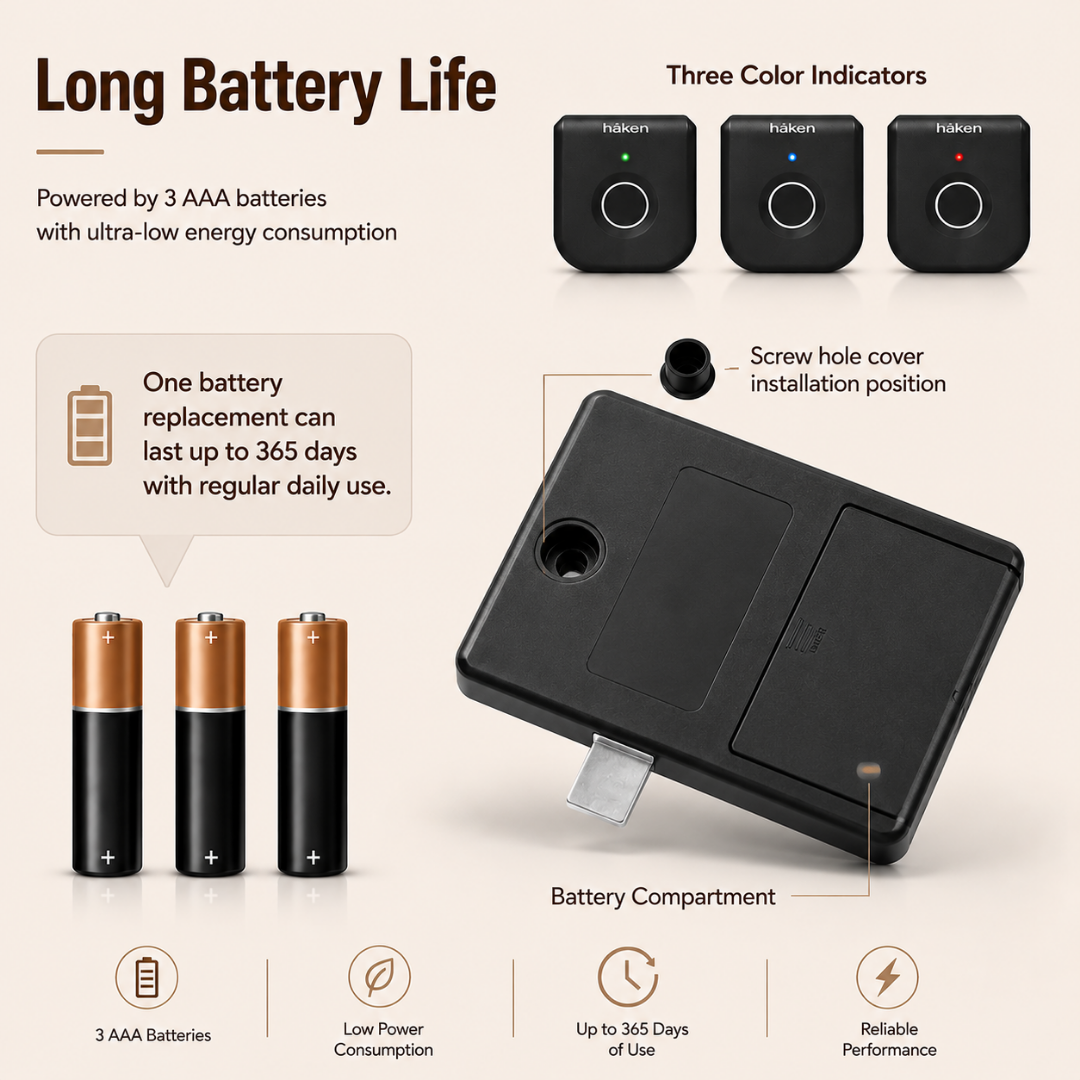 Digital Furniture Smart Lock (FLEX) - BLACK