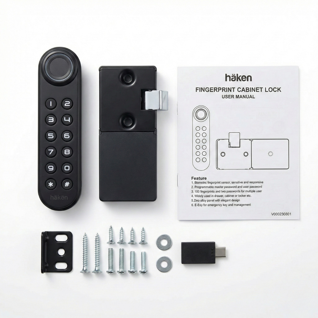 Digital Furniture Smart Lock (Emperor) Vertical Black