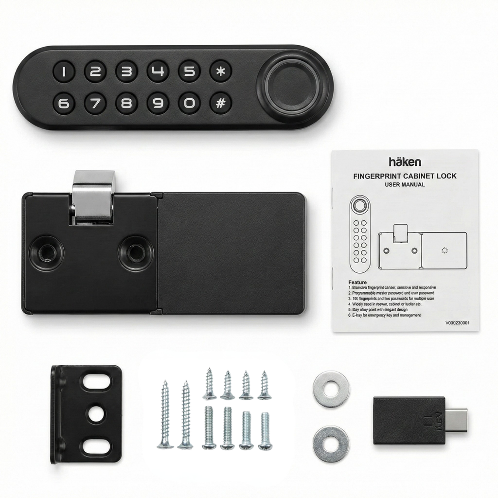 Digital Furniture Smart Lock (Emperor) Horizontal Black