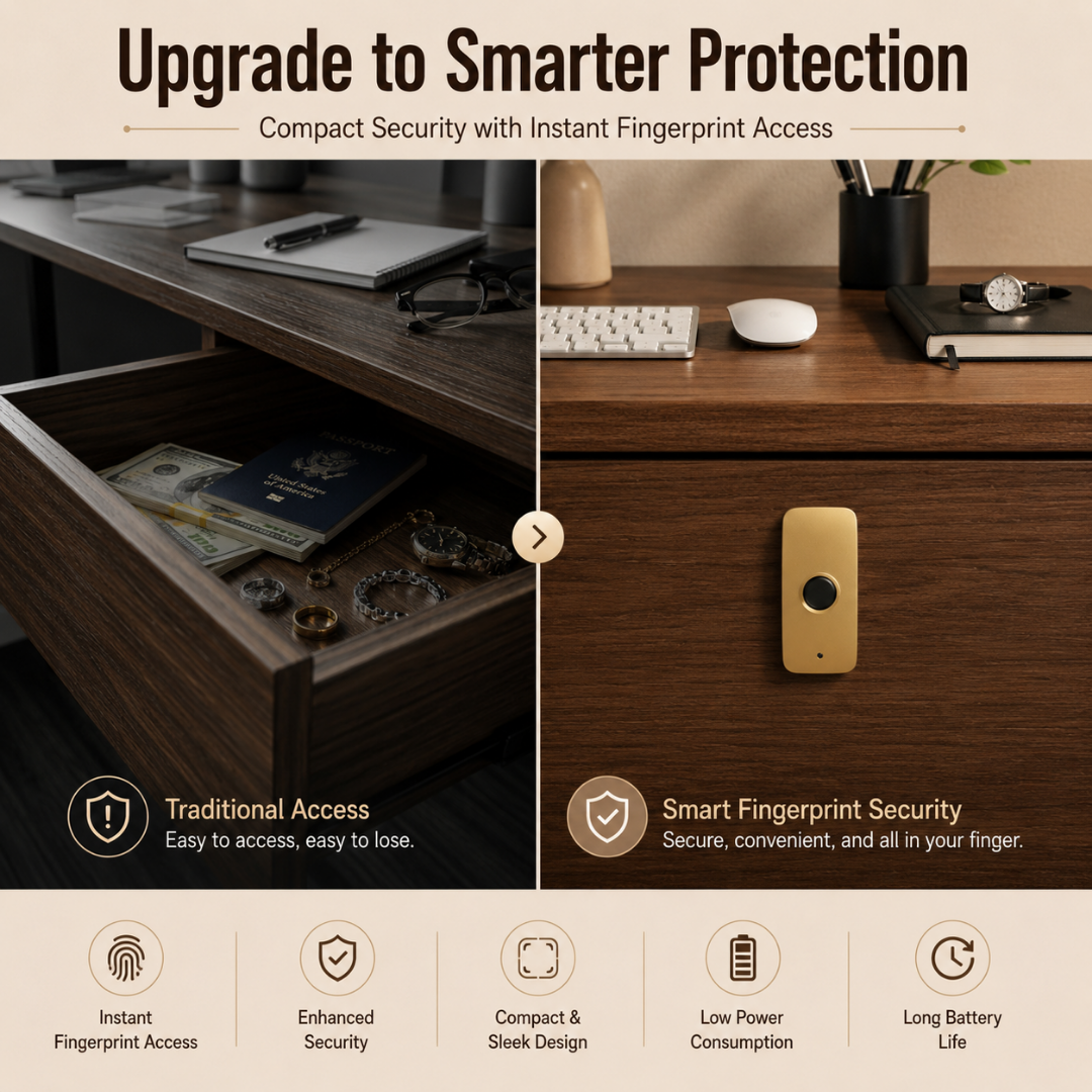 Digital Furniture Smart Lock (CURVY) - GOLD