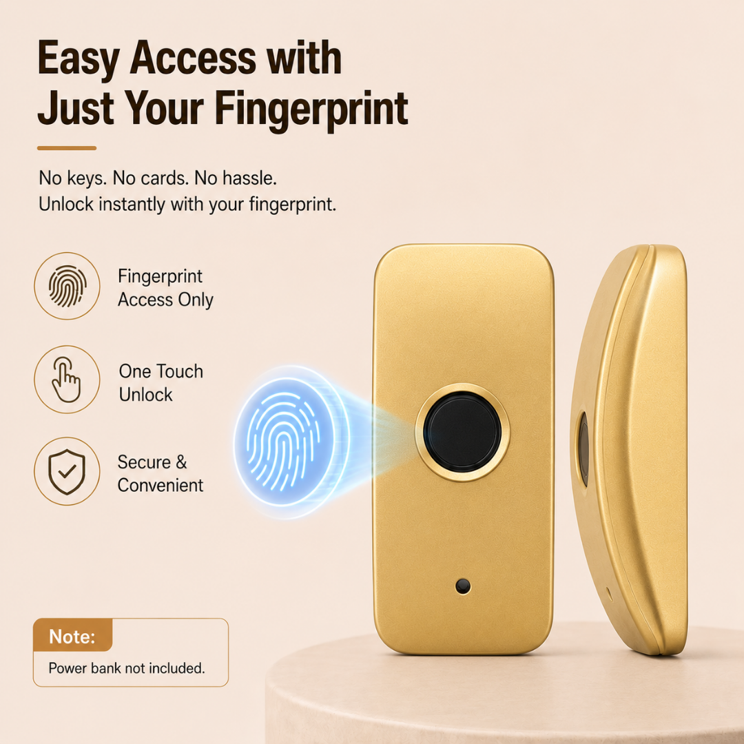 Digital Furniture Smart Lock (CURVY) - GOLD