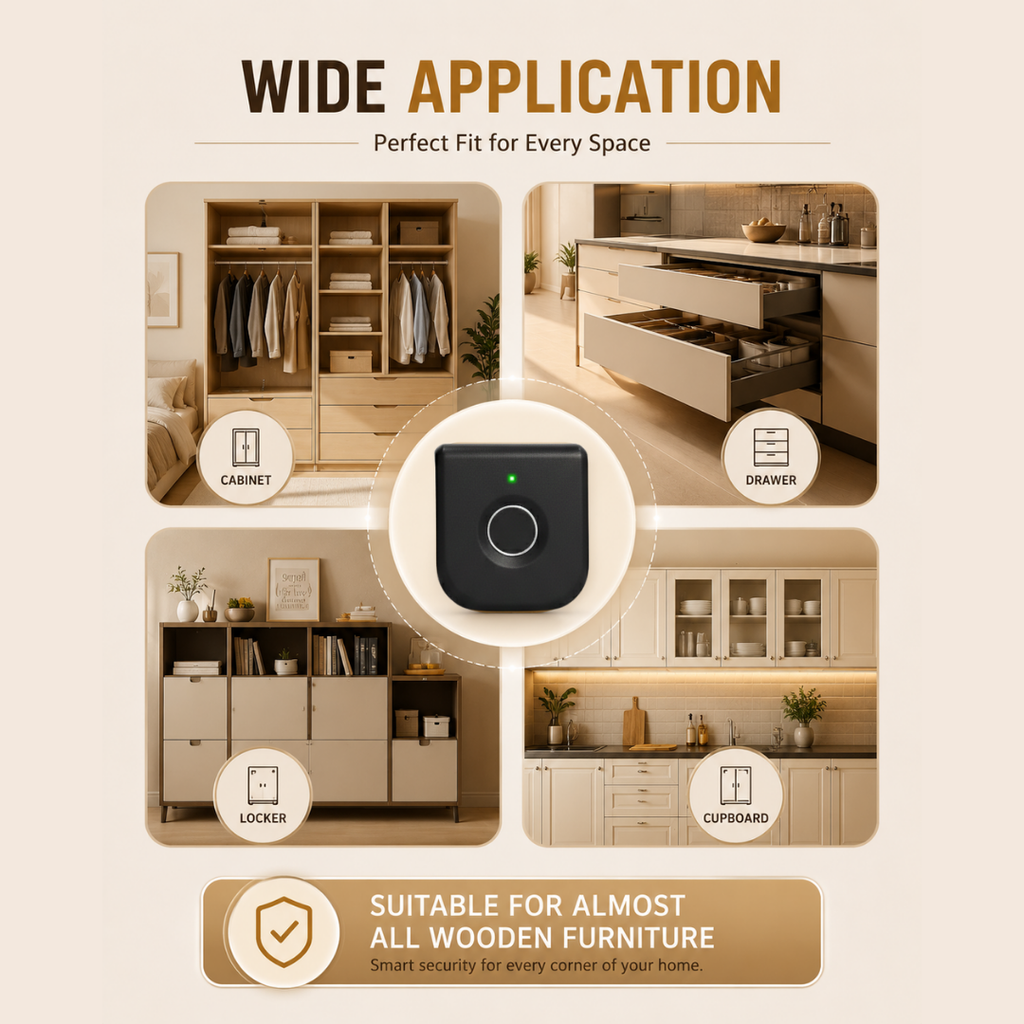 Digital Furniture Smart Lock (FLEX) - BLACK
