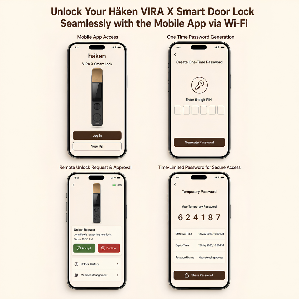 Push Pull Lock 6 Way (HDL-Vira X Facial) Matt Gold