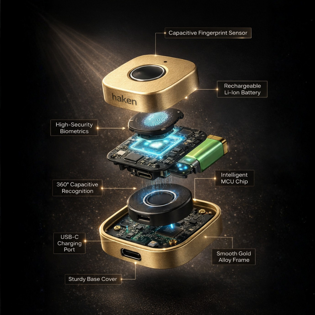 Digital Furniture Smart Locks (Clove) Gold