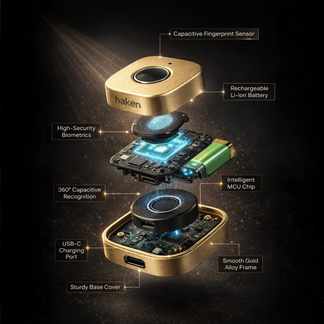 Digital Furniture Smart Locks (Clove) Gold
