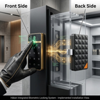 Digital Furniture Smart Lock (CLARA) Gold