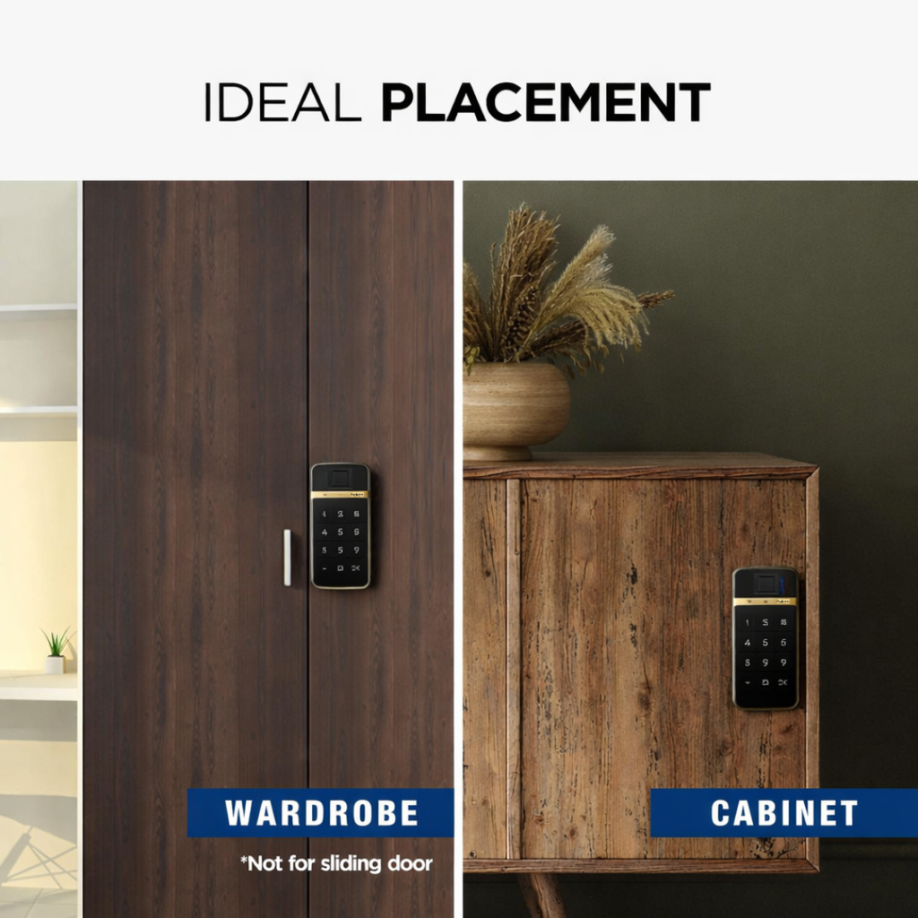 Digital Furniture Smart Lock (CLARA) Gold