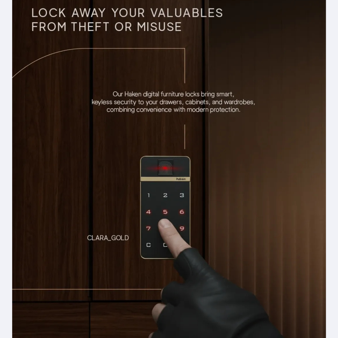 Digital Furniture Smart Lock (CLARA) Gold