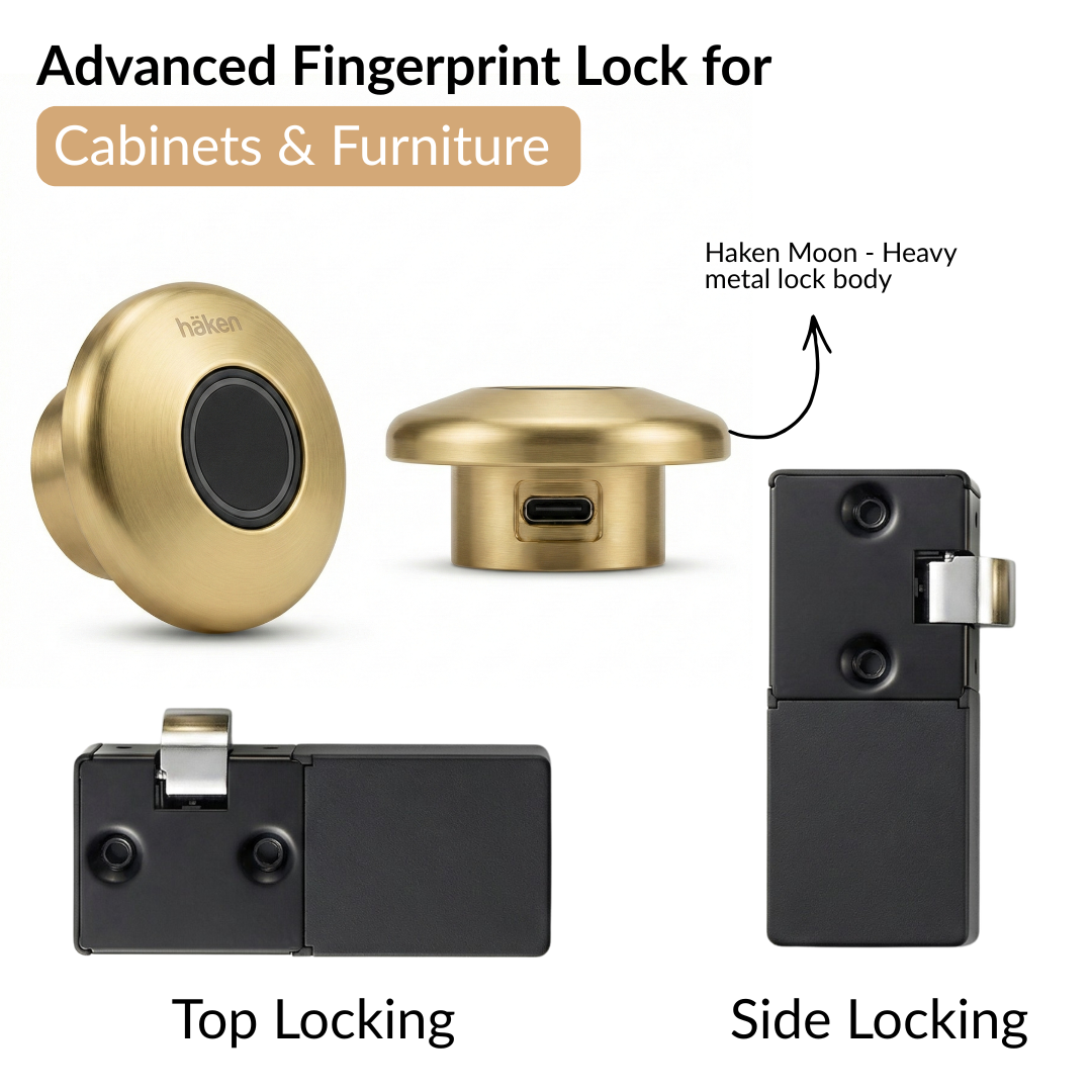 Digital Furniture Smart Lock (Moon) - GOLD