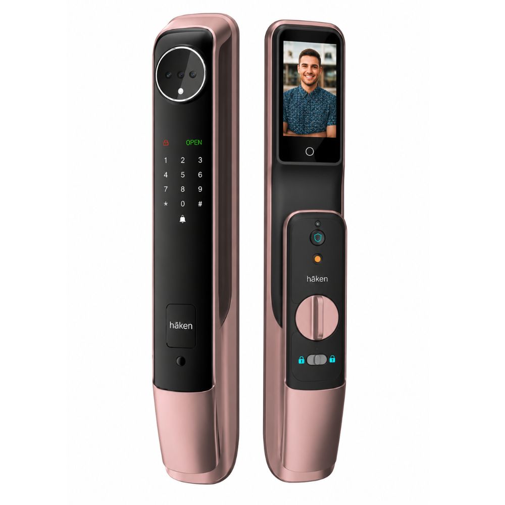 Face Recognition Main Door Lock (HDLE-FR600) - CHAMPEGNE GOLD